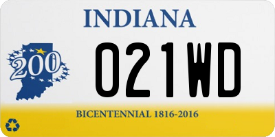 IN license plate 021WD