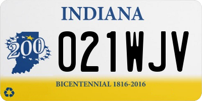 IN license plate 021WJV