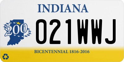 IN license plate 021WWJ