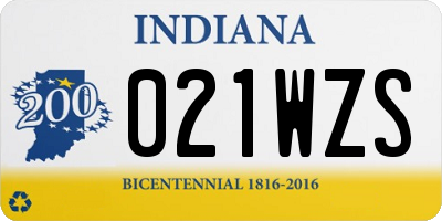IN license plate 021WZS