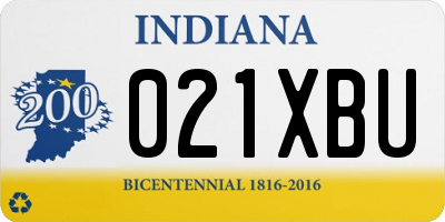 IN license plate 021XBU