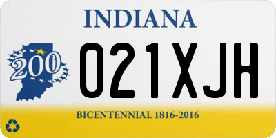 IN license plate 021XJH