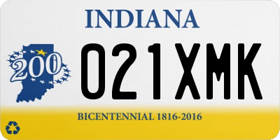 IN license plate 021XMK