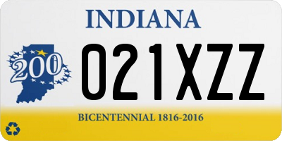 IN license plate 021XZZ
