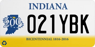 IN license plate 021YBK