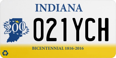 IN license plate 021YCH