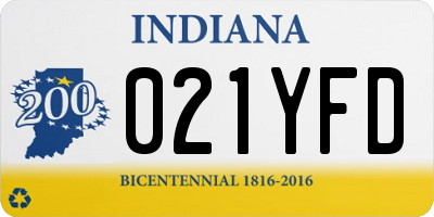 IN license plate 021YFD
