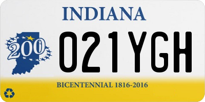 IN license plate 021YGH