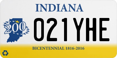 IN license plate 021YHE