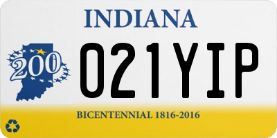 IN license plate 021YIP