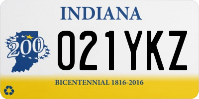 IN license plate 021YKZ