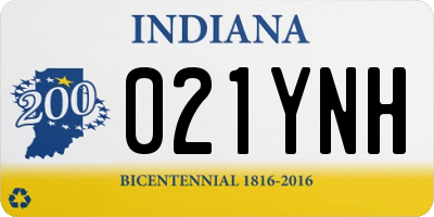 IN license plate 021YNH