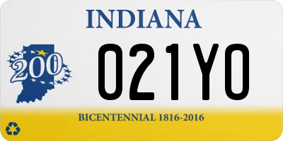 IN license plate 021YO