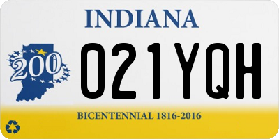 IN license plate 021YQH