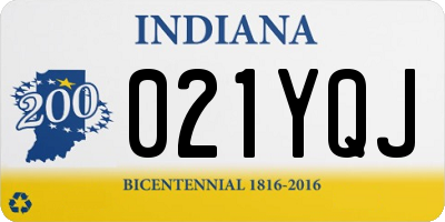 IN license plate 021YQJ