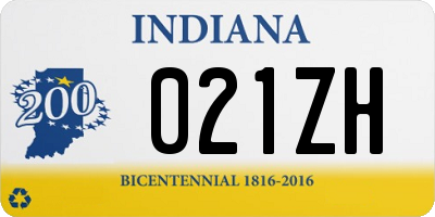 IN license plate 021ZH