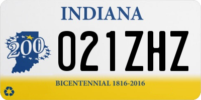 IN license plate 021ZHZ