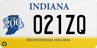 IN license plate 021ZQ