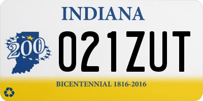IN license plate 021ZUT