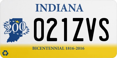 IN license plate 021ZVS