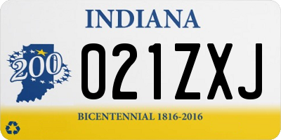 IN license plate 021ZXJ