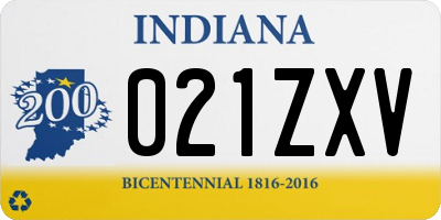 IN license plate 021ZXV