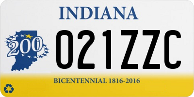 IN license plate 021ZZC