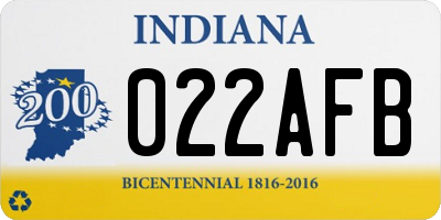 IN license plate 022AFB