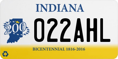 IN license plate 022AHL