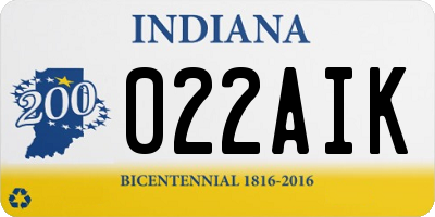 IN license plate 022AIK