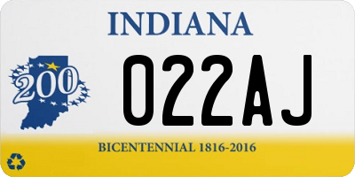 IN license plate 022AJ