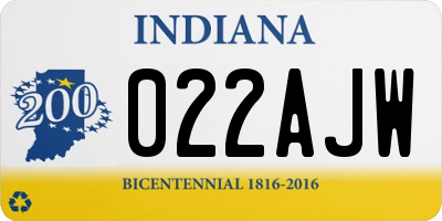 IN license plate 022AJW