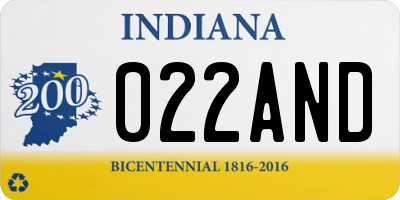 IN license plate 022AND