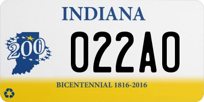 IN license plate 022AO