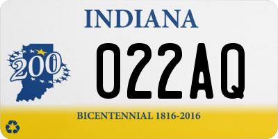 IN license plate 022AQ