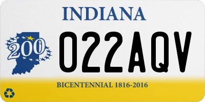 IN license plate 022AQV