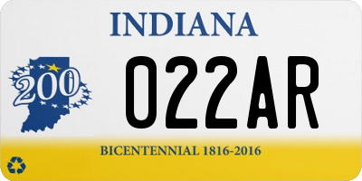 IN license plate 022AR