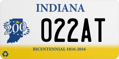 IN license plate 022AT