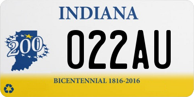 IN license plate 022AU