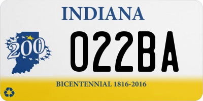 IN license plate 022BA