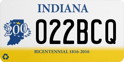IN license plate 022BCQ