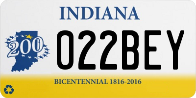 IN license plate 022BEY