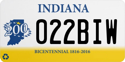 IN license plate 022BIW