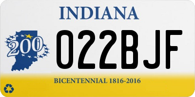 IN license plate 022BJF