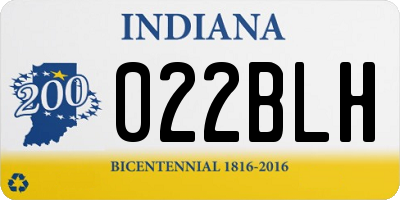 IN license plate 022BLH