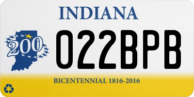 IN license plate 022BPB