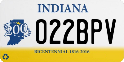 IN license plate 022BPV