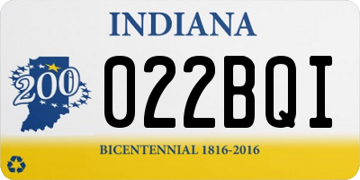 IN license plate 022BQI