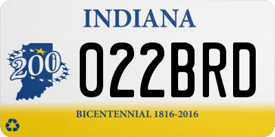 IN license plate 022BRD
