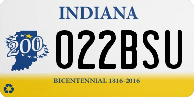 IN license plate 022BSU